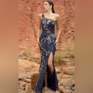 Primavera Couture 3928- in Midnight Multi - Size 6